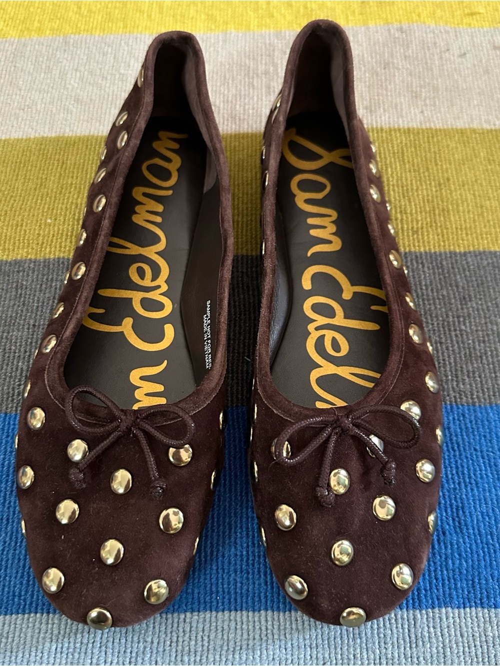 Sam Edelman brown studded flats